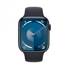 Умные часы Apple Watch Series 9 41 мм Aluminium Case GPS, Midnight Sport Band (Черные)
