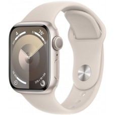 Умные часы Apple Watch Series 9 45 мм Aluminium Case GPS, starlight Sport Band (Сияющая звезда)